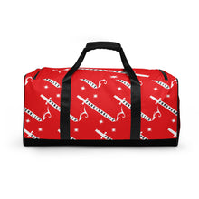 Load image into Gallery viewer, Foreverslitz Duffle Bag - Red and White