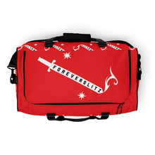 Load image into Gallery viewer, Foreverslitz Duffle Bag - Red and White