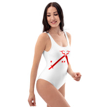 Load image into Gallery viewer, Foreverslitz Swimsuit - White and Red