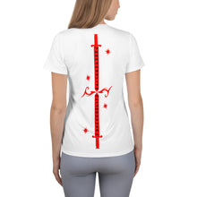 Load image into Gallery viewer, Foreverslitz Athletic T-shirt for Women - White and Red