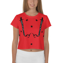 Load image into Gallery viewer, Foreverslitz Crop Top - Red and Black
