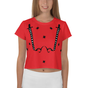 Foreverslitz Crop Top - Red and Black