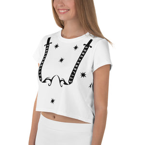 Foreverslitz Crop Top - White and Black