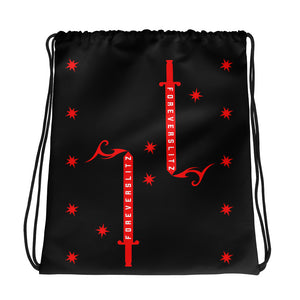 Foreverslitz Drawstring Bag - Black and Red