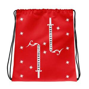 Foreverslitz Drawstring Bag - Red and White