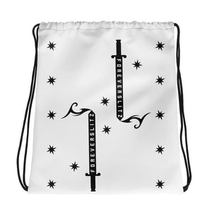 Foreverslitz Drawstring Bag - White and Black