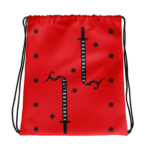 Foreverslitz Drawstring Bag - Red and Black