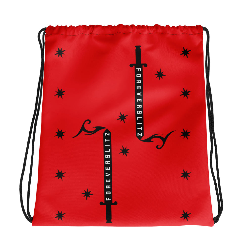 Foreverslitz Drawstring Bag - Red and Black