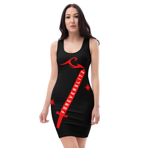 Foreverslitz Designer Dress - Black and Red