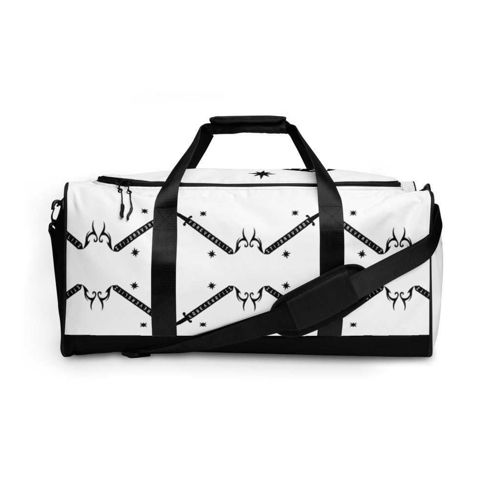 Foreverslitz Duffle Bag - White and Black