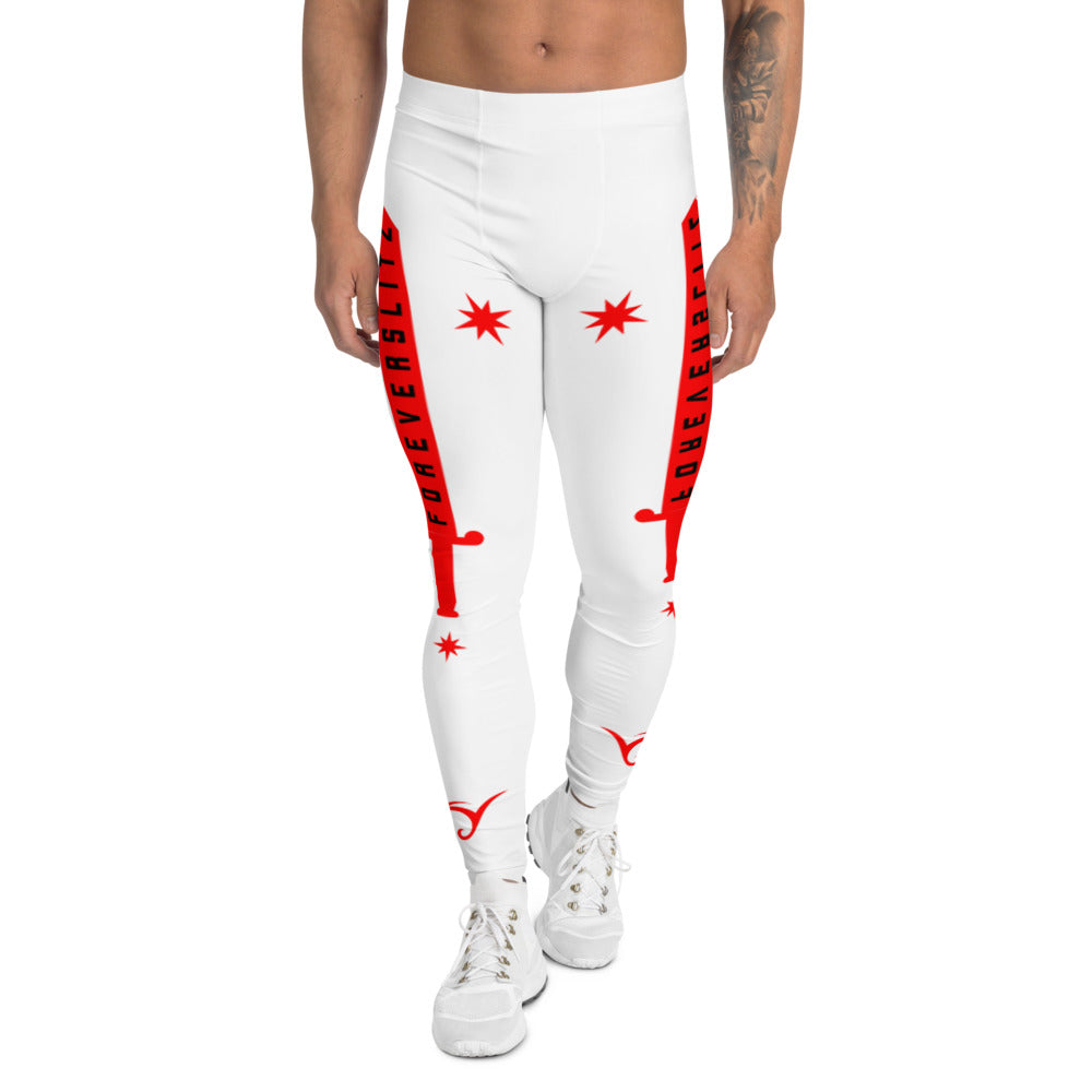 Foreverslitz Compression Tights - White and Red