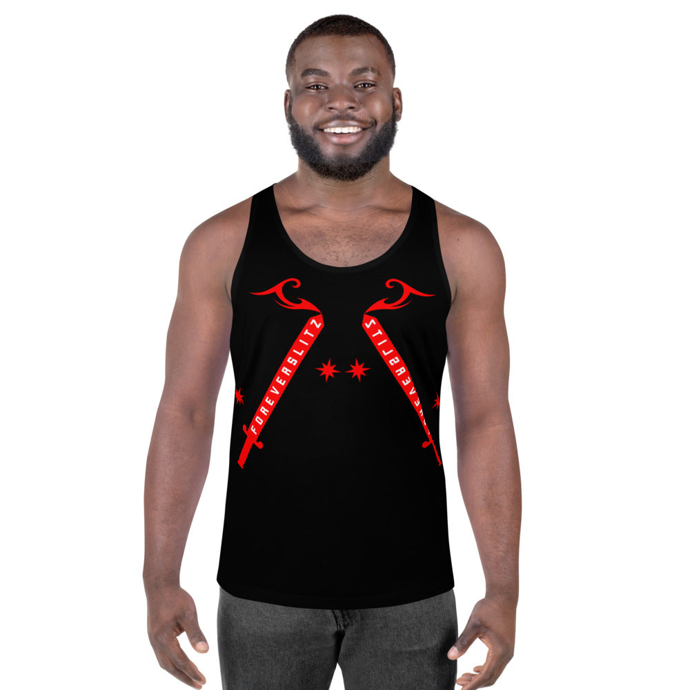 Foreverslitz Tank Top - Black and Red