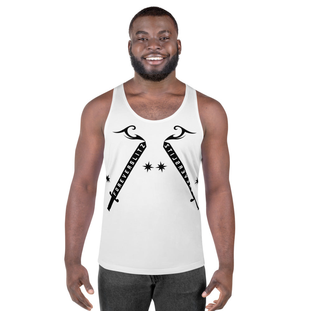 Foreverslitz Tank Top - White and Black