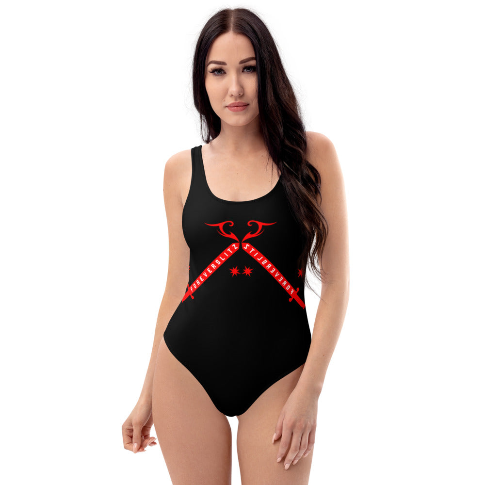 Foreverslitz Swimsuit - Black and Red