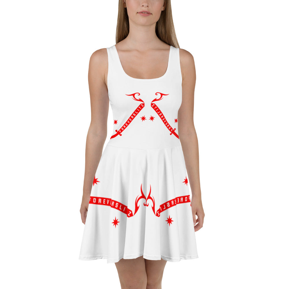 Foreverslitz Flow Dress - White and Red