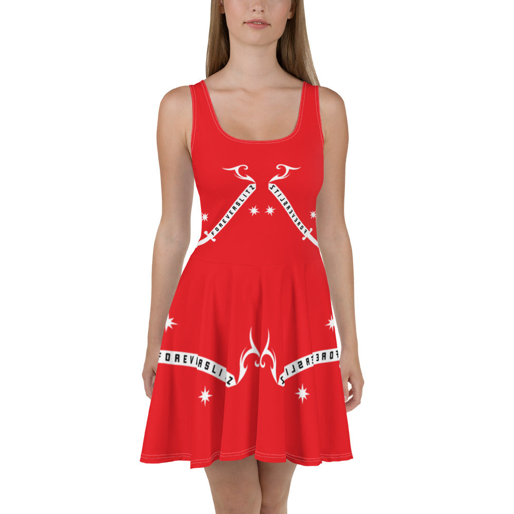 Foreverslitz Flow Dress - Red and White