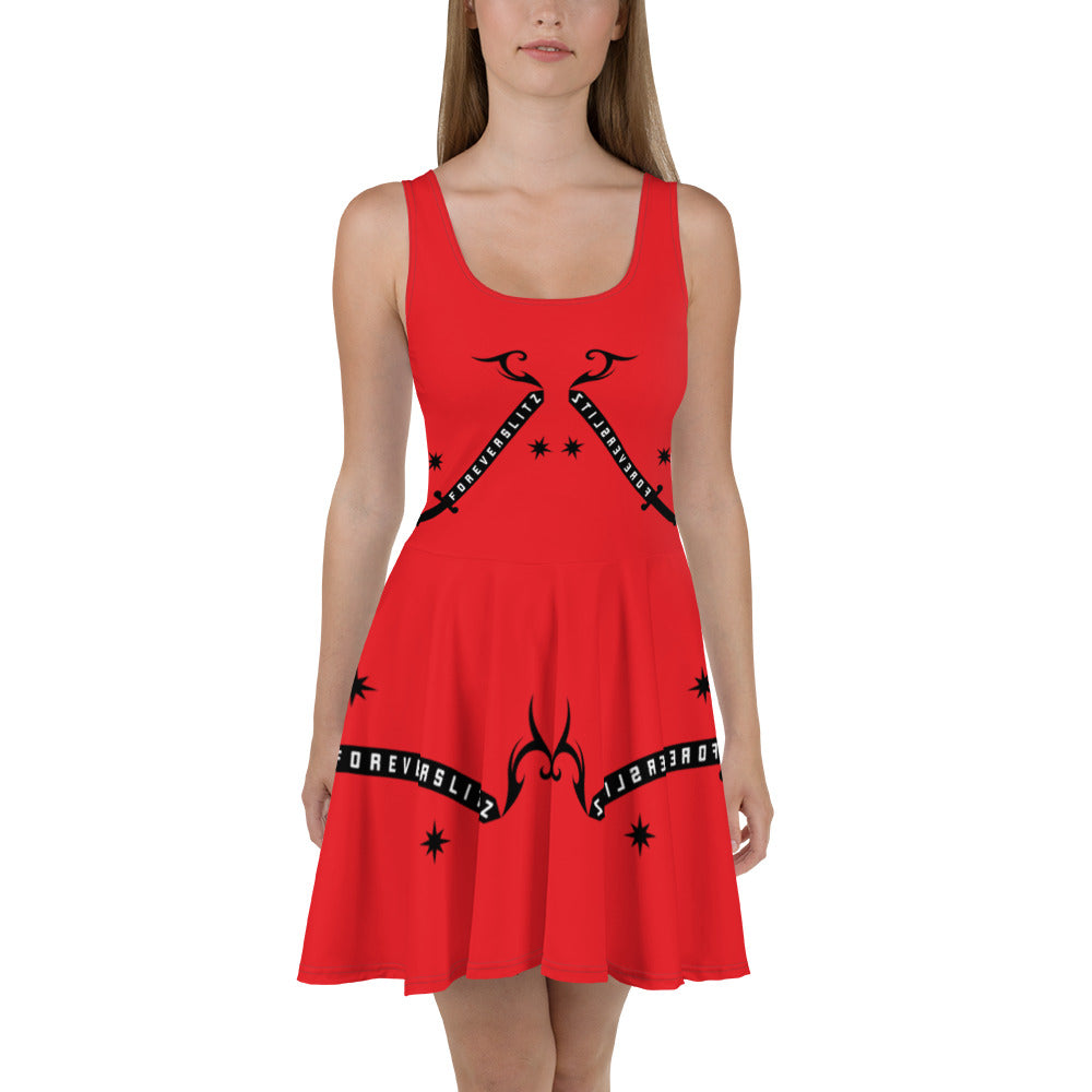 Foreverslitz Flow Dress - Red and Black