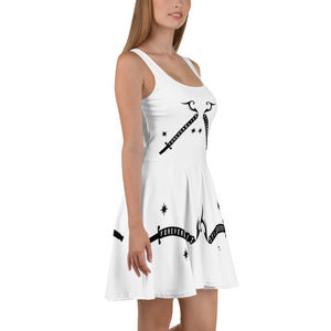 Foreverslitz Flow Dress - White and Black