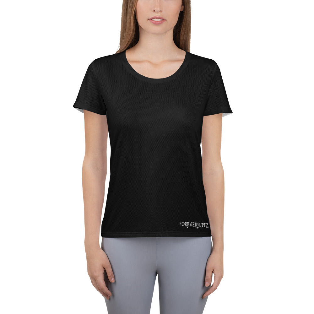 Foreverslitz Athletic T-shirt for Women - Black and White