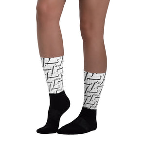 Foreverslitz Socks - White and Black