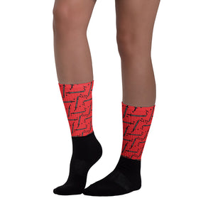 Foreverslitz Socks - Red and Black