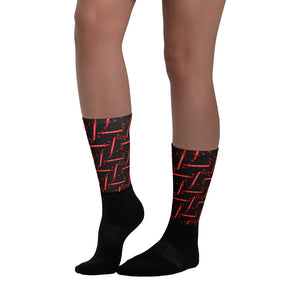 Foreverslitz Socks - Black and Red