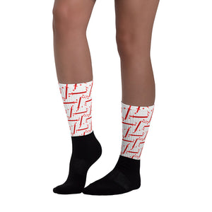 Foreverslitz Socks - White and Red