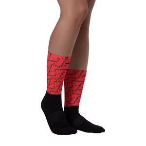 Foreverslitz Socks - Red and Black