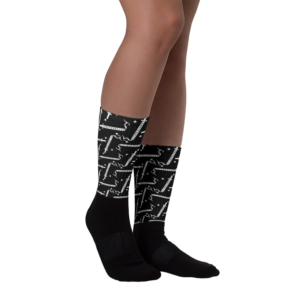 Foreverslitz Socks - Black and White