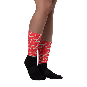 Foreverslitz Socks - Red and White